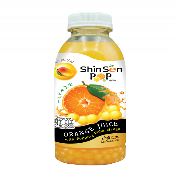 95% Orange Juice with Popping Boba Mango Flavoured
