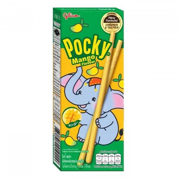 ป๊อกกี้ รสมะม่วง (บิสกิตแท่งเคลือบรสมะม่วง)
