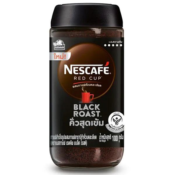 (NESCAFE® RED CUP BLACK ROAST) Instant Coffee Mixed with Finely Ground Roasted Coffee